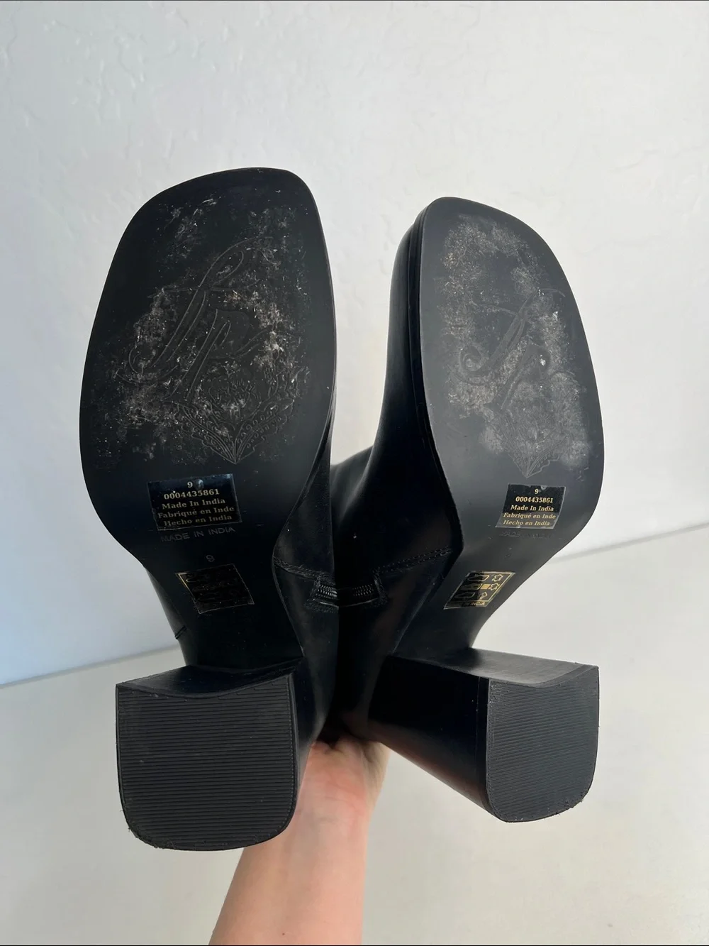 Free People Naomi Tall Leather Boots in Black Size 9